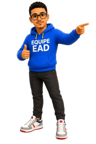 Integrante da Equipe EAD fazendo sinal de positivo